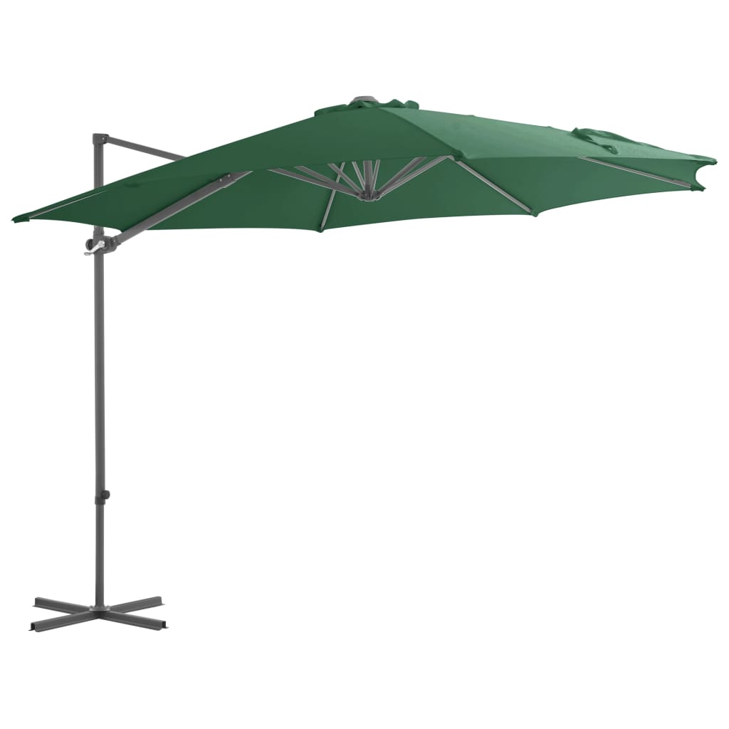 Vidaxl schwimmend Parasol mit Stahlpol 300 cm Grün