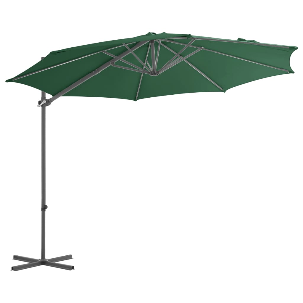 Vidaxl schwimmend Parasol mit Stahlpol 300 cm Grün