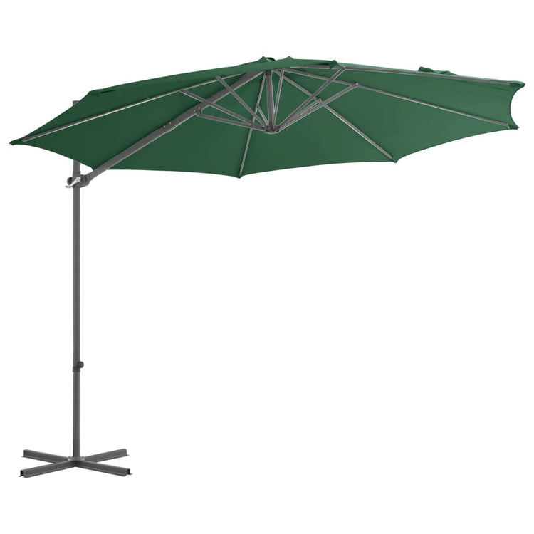 Vidaxl schwimmend Parasol mit Stahlpol 300 cm Grün