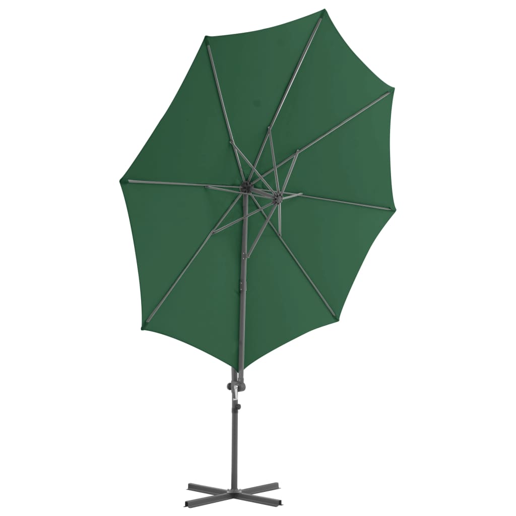 Vidaxl schwimmend Parasol mit Stahlpol 300 cm Grün