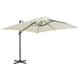 Vidaxl -schwimmendes Parasol mit Aluminiumpol 300x300 cm Sand -Colored