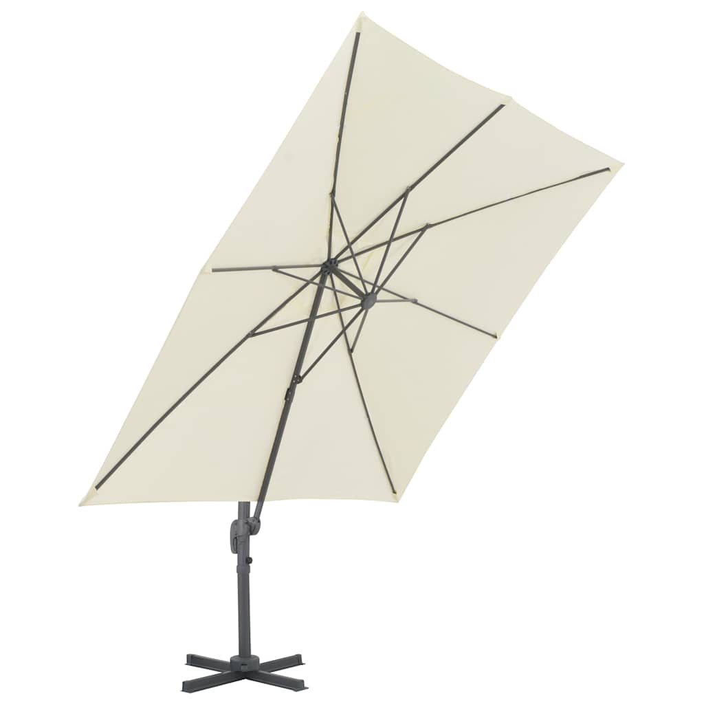 Vidaxl -schwimmendes Parasol mit Aluminiumpol 300x300 cm Sand -Colored
