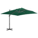 Vidaxl -schwimmendes Parasol mit Aluminiumpol 300x300 cm Grün