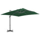 Vidaxl -schwimmendes Parasol mit Aluminiumpol 400x300 cm Grün
