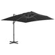 Vidaxl -schwimmendes Parasol mit Aluminiumpol 300 x 300 cm Anthrazitfarbe