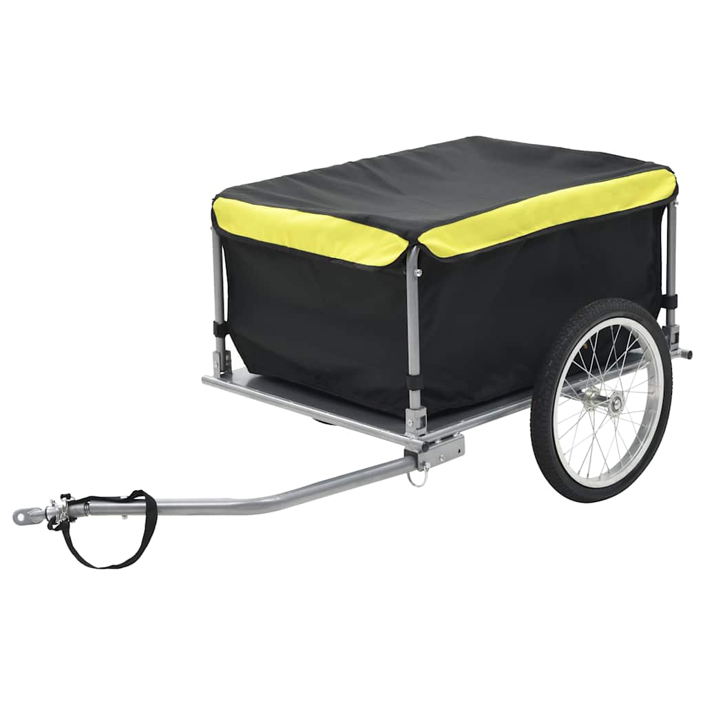 Vidaxl Fahrradanhänger 65 kg schwarz und gelb