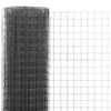 Vidaxl -Hühnerdraht 10x0,5 m Stahl mit PVC -Beschichtung grau