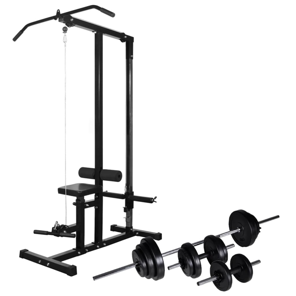 VIDAXL -Power Tower mit Halfter -Set 30,5 kg
