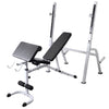 VIDAXL -Trainingsbank mit Gewichtsregal und Hantel 60,5 kg