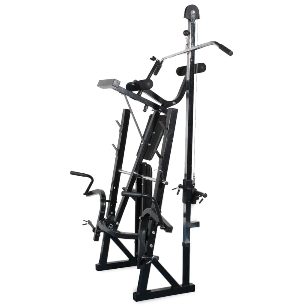VIDAXL -Trainingsbank mit Gewichtsregal und Hantel 30,5 kg Set