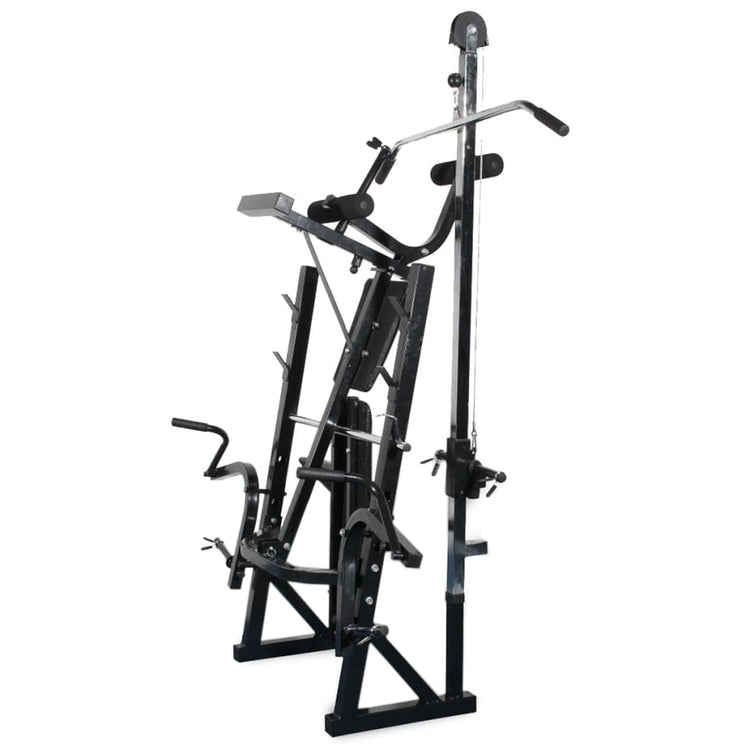 VIDAXL -Trainingsbank mit Gewichtsregal und Hantel 30,5 kg Set
