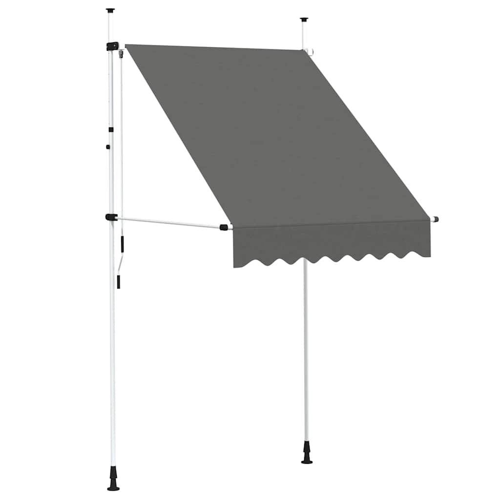 Vidaxl Luifel manuell ausziehbar 150 cm Anthrazit