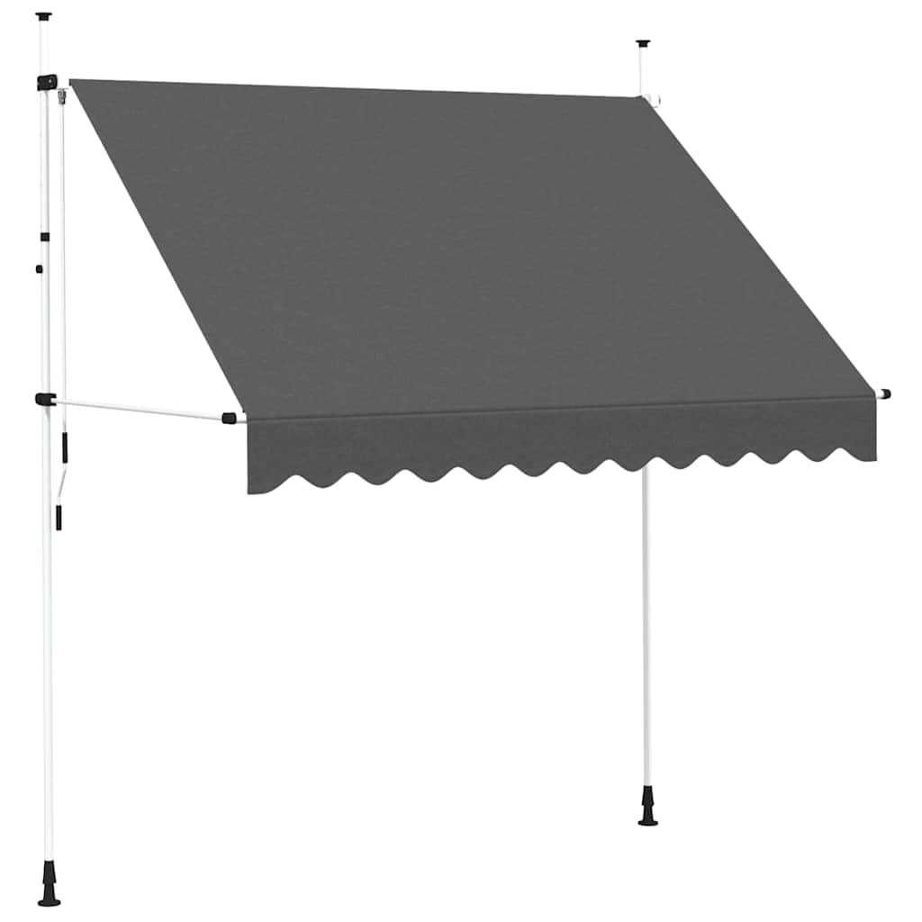 Vidaxl Luifel erstreckt sich manuell 250 cm Anthrazit