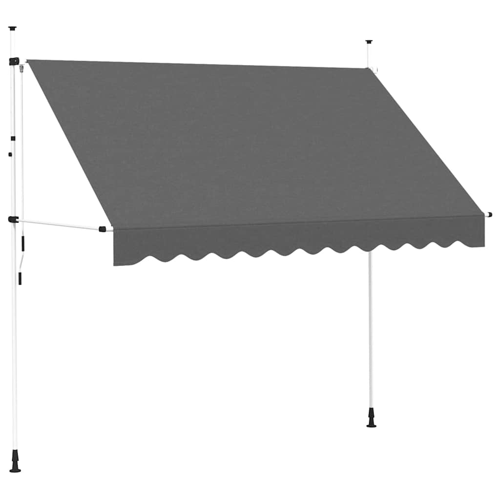 Vidaxl Luifel manuell ausziehbar 300 cm Anthrazit