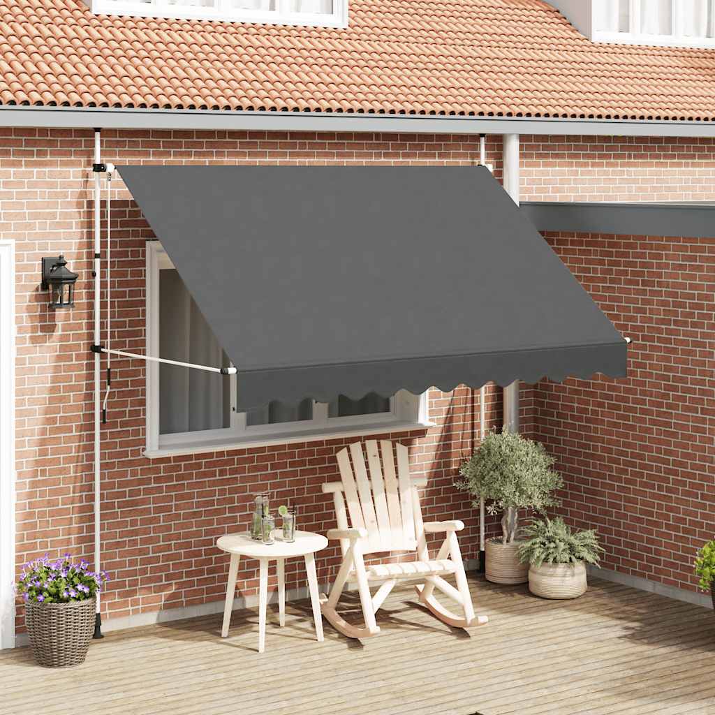 Vidaxl Luifel manuell ausziehbar 300 cm Anthrazit