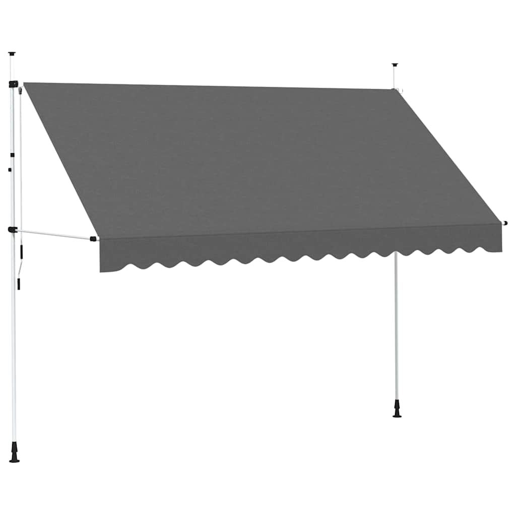 Vidaxl Luifel manuell ausziehbar 350 cm Anthrazit