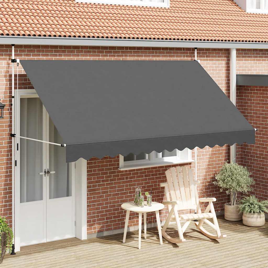 Vidaxl Luifel manuell ausziehbar 350 cm Anthrazit