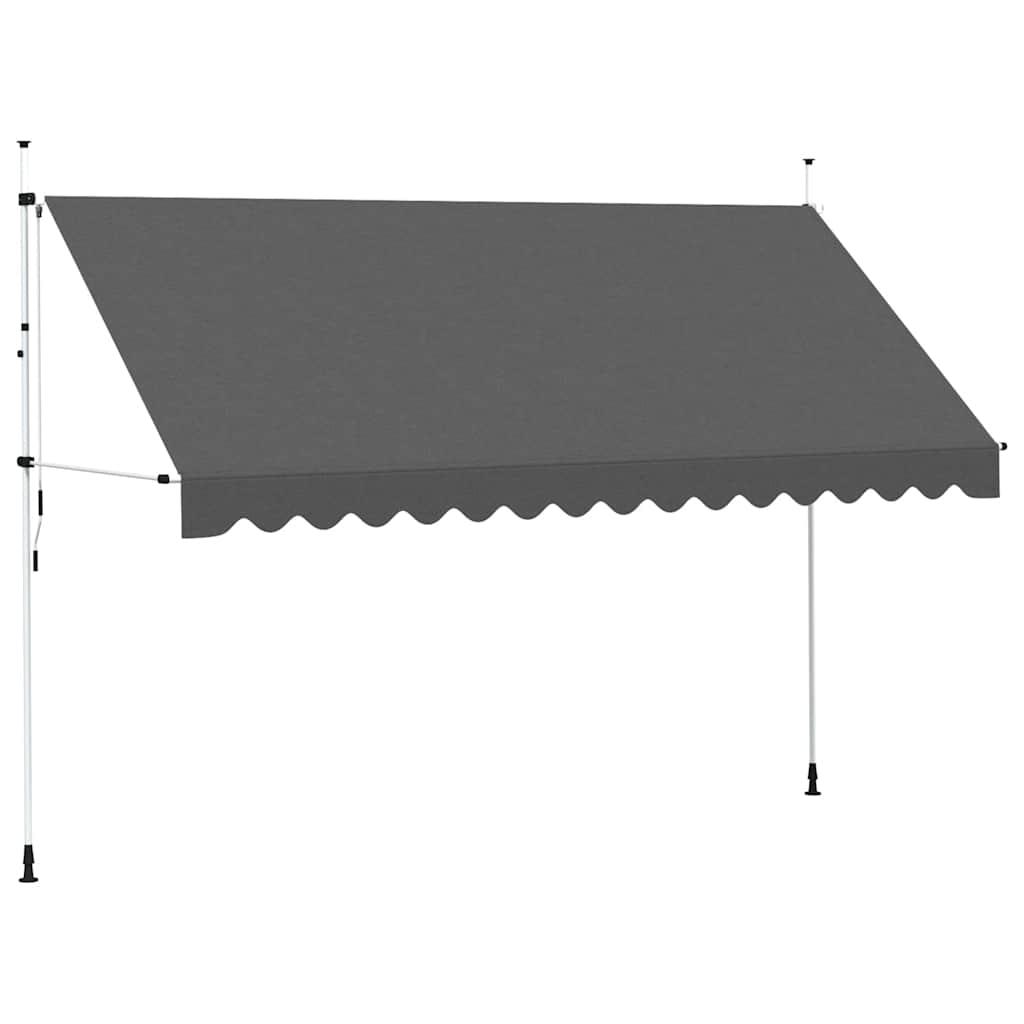 Vidaxl Luifel manuell ausziehbar 400 cm Anthrazit
