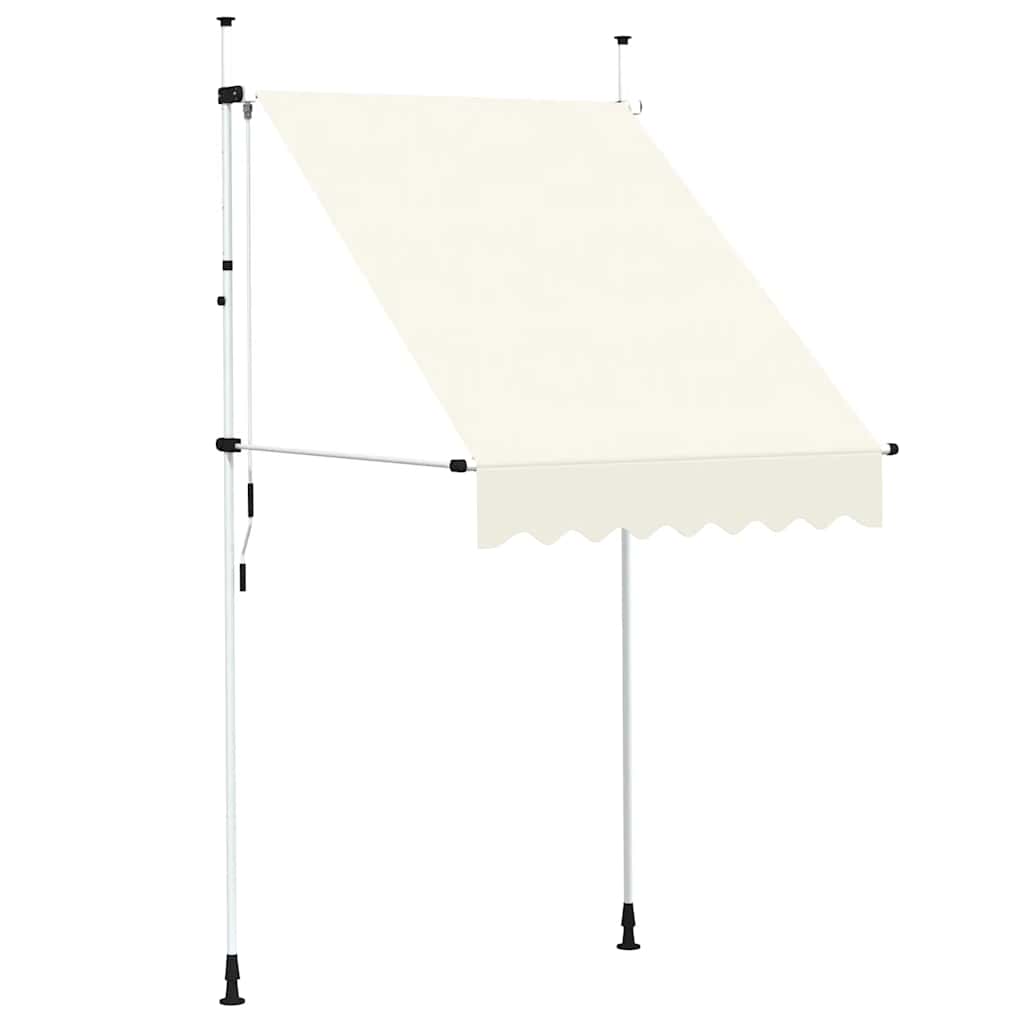 Vidaxl Luifel erstreckt sich manuell 150 cm Creme