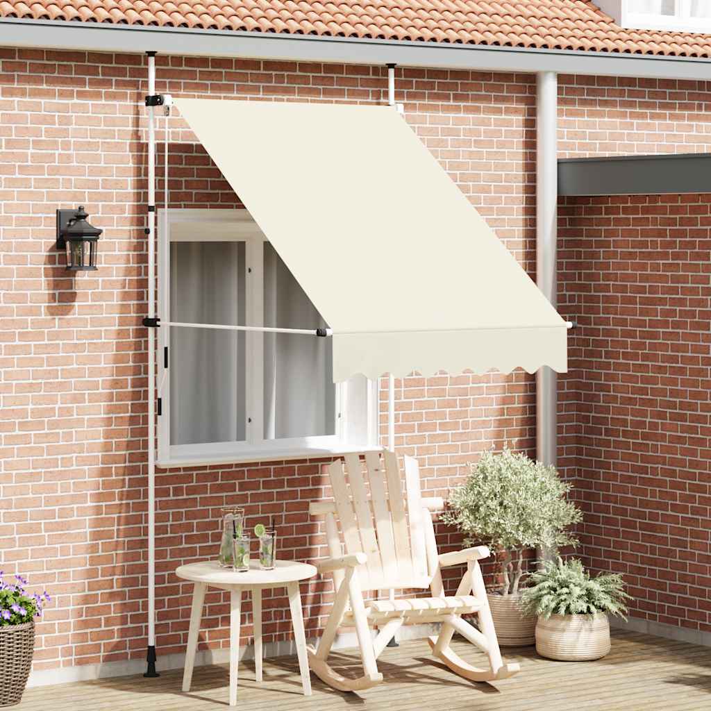 Vidaxl Luifel erstreckt sich manuell 150 cm Creme