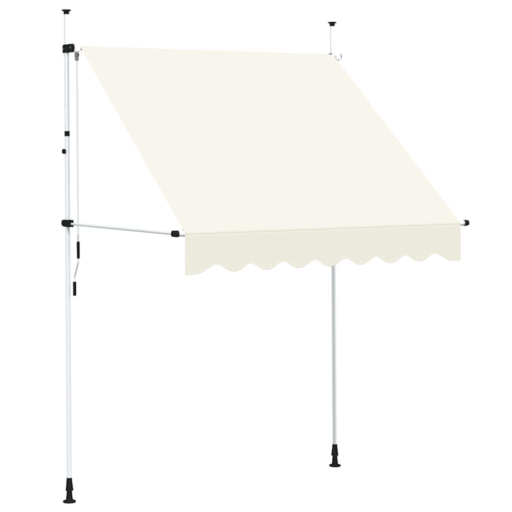 Vidaxl Luifel erstreckt sich manuell um 200 cm Creme