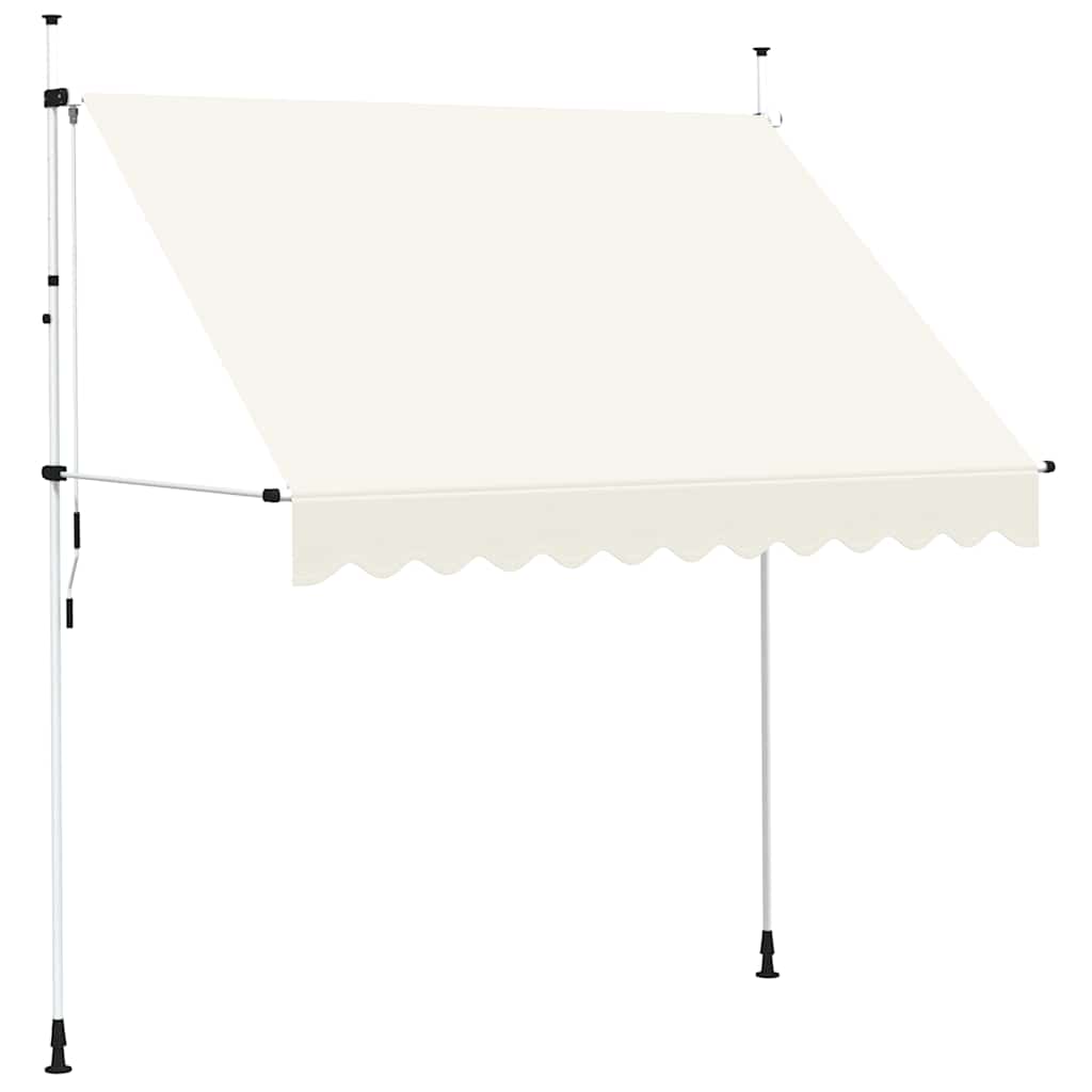 Vidaxl Luifel erstreckt sich manuell 250 cm Creme