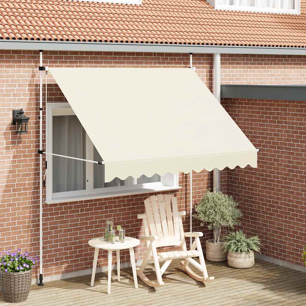 Vidaxl Luifel erstreckt sich manuell 250 cm Creme
