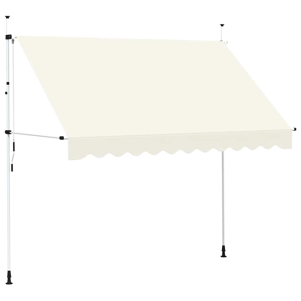 Vidaxl Luifel erstreckt sich manuell 300 cm Creme