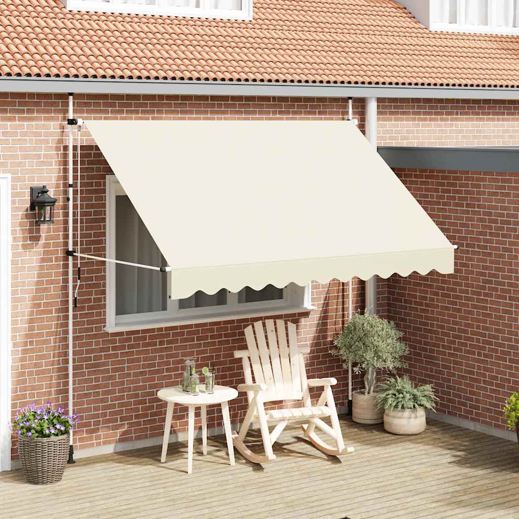 Vidaxl Luifel erstreckt sich manuell 300 cm Creme