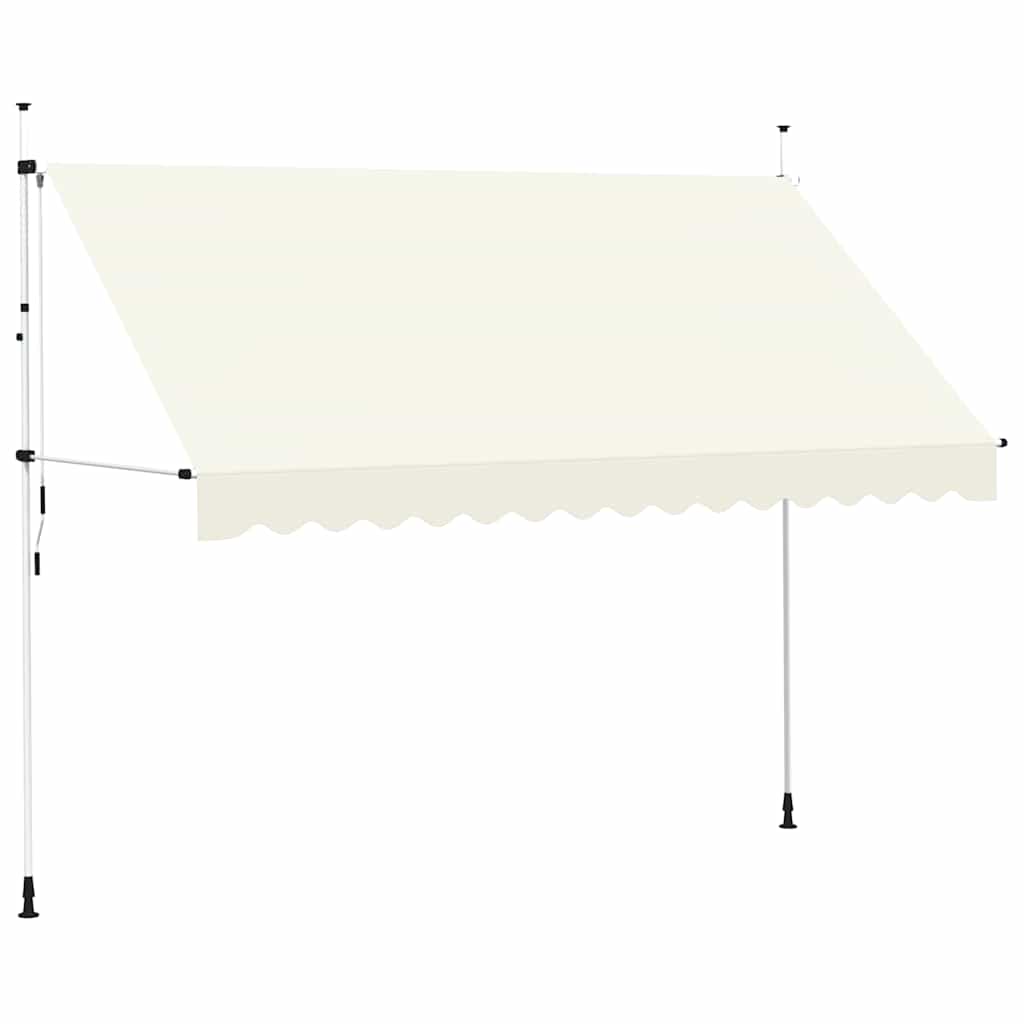 Vidaxl Luifel erstreckt sich manuell 350 cm Creme
