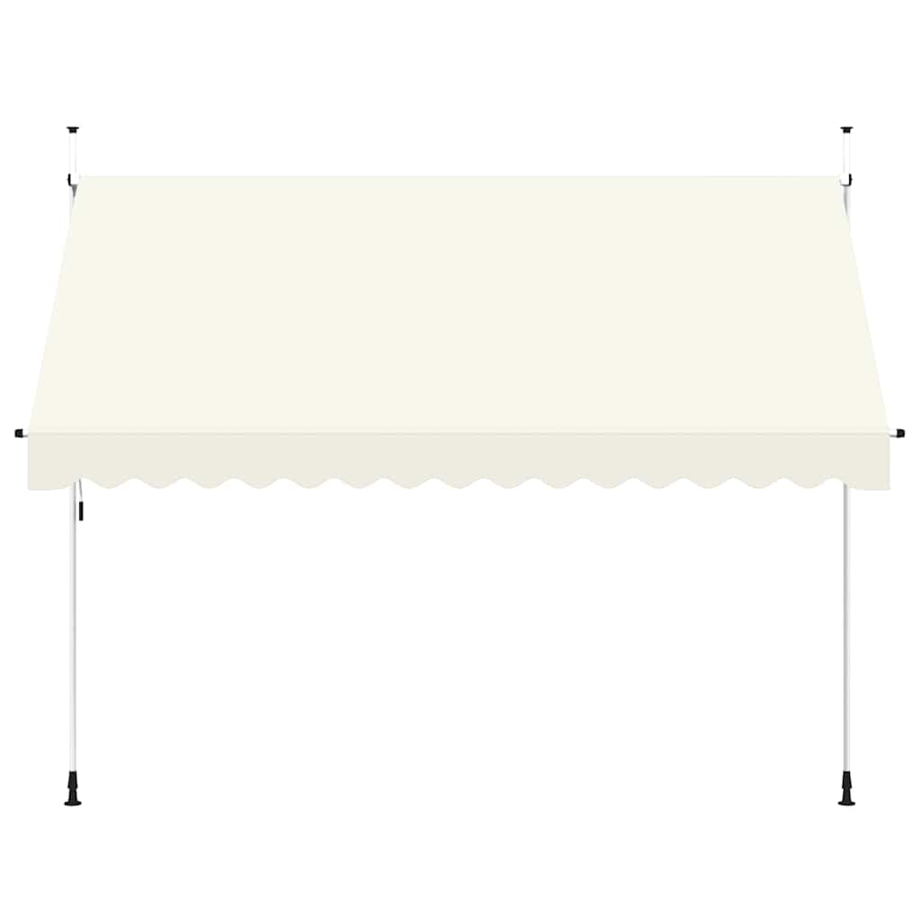 Vidaxl Luifel erstreckt sich manuell 350 cm Creme