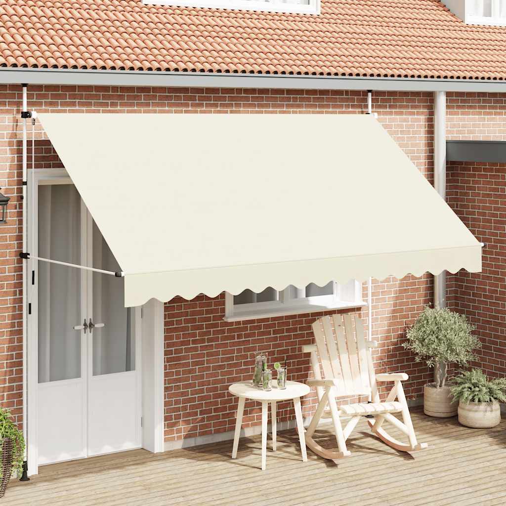 Vidaxl Luifel erstreckt sich manuell 350 cm Creme