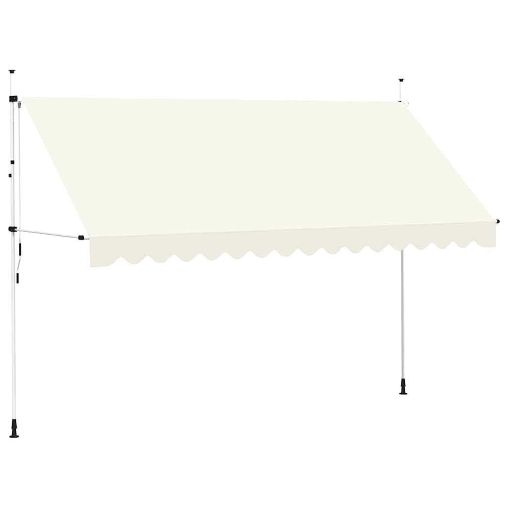 Vidaxl Luifel erstreckt sich manuell 400 cm Creme