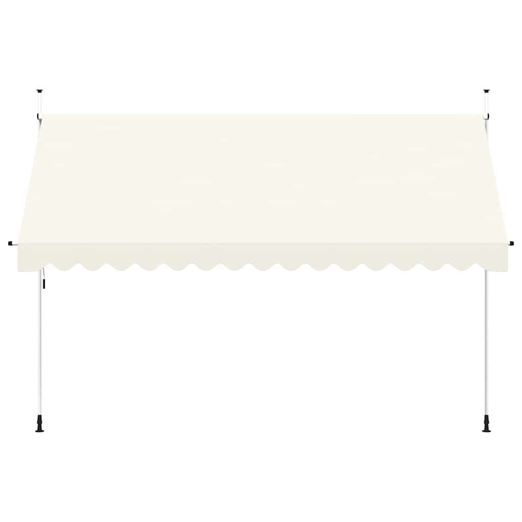 Vidaxl Luifel erstreckt sich manuell 400 cm Creme