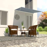 Vidaxl luifel ausziehbar 250x150 cm blau und weiß - afbeelding 1