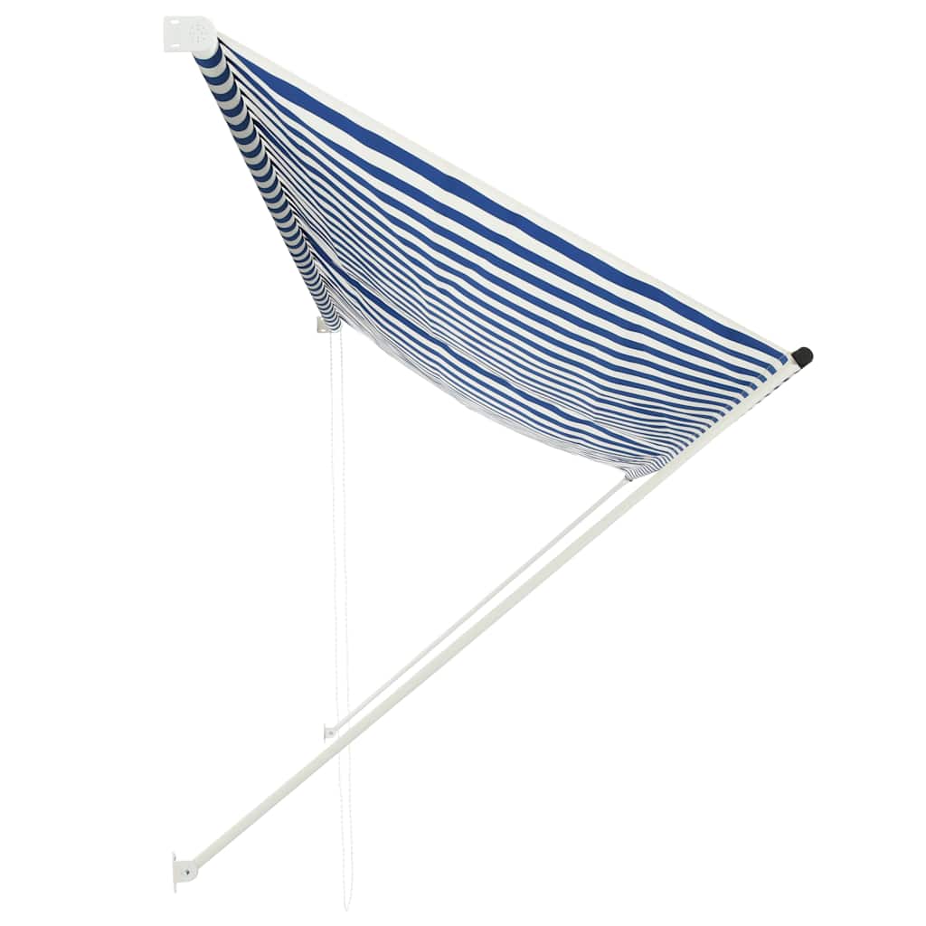 Vidaxl luifel ausziehbar 350x150 cm blau und weiß