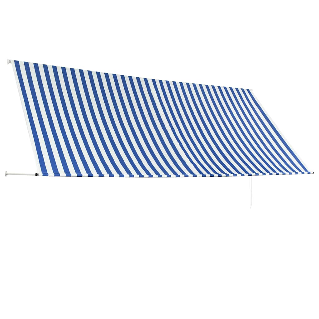 Vidaxl luifel ausziehbar 350x150 cm blau und weiß