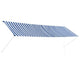Vidaxl luifel ausziehbar 400x150 cm blau und weiß