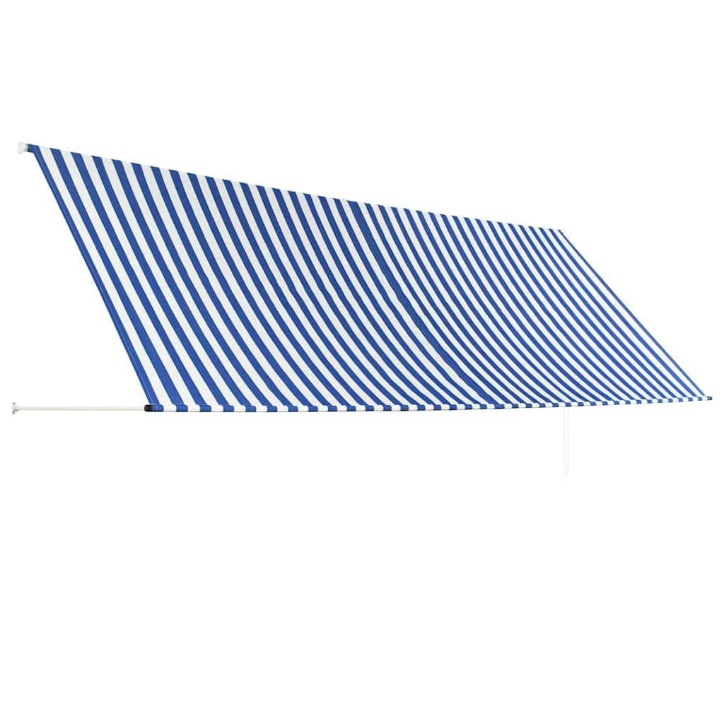 Vidaxl luifel ausziehbar 400x150 cm blau und weiß