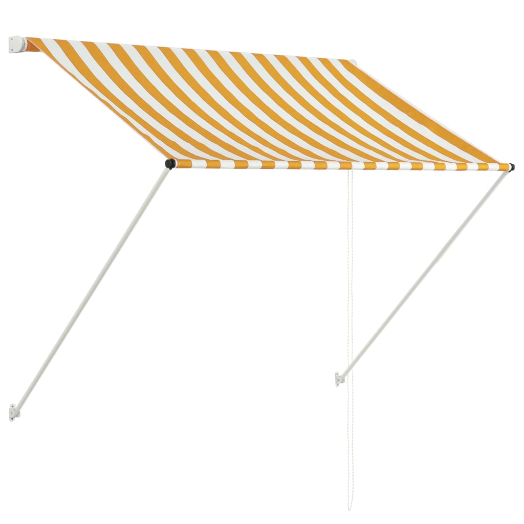 Vidaxl Luifel erstreckt sich 150 x 150 cm gelb und weiß