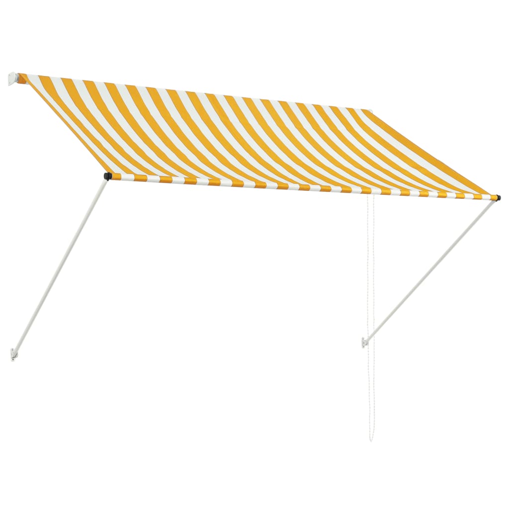 Vidaxl luifel ausziehbar 200x150 cm gelb und weiß
