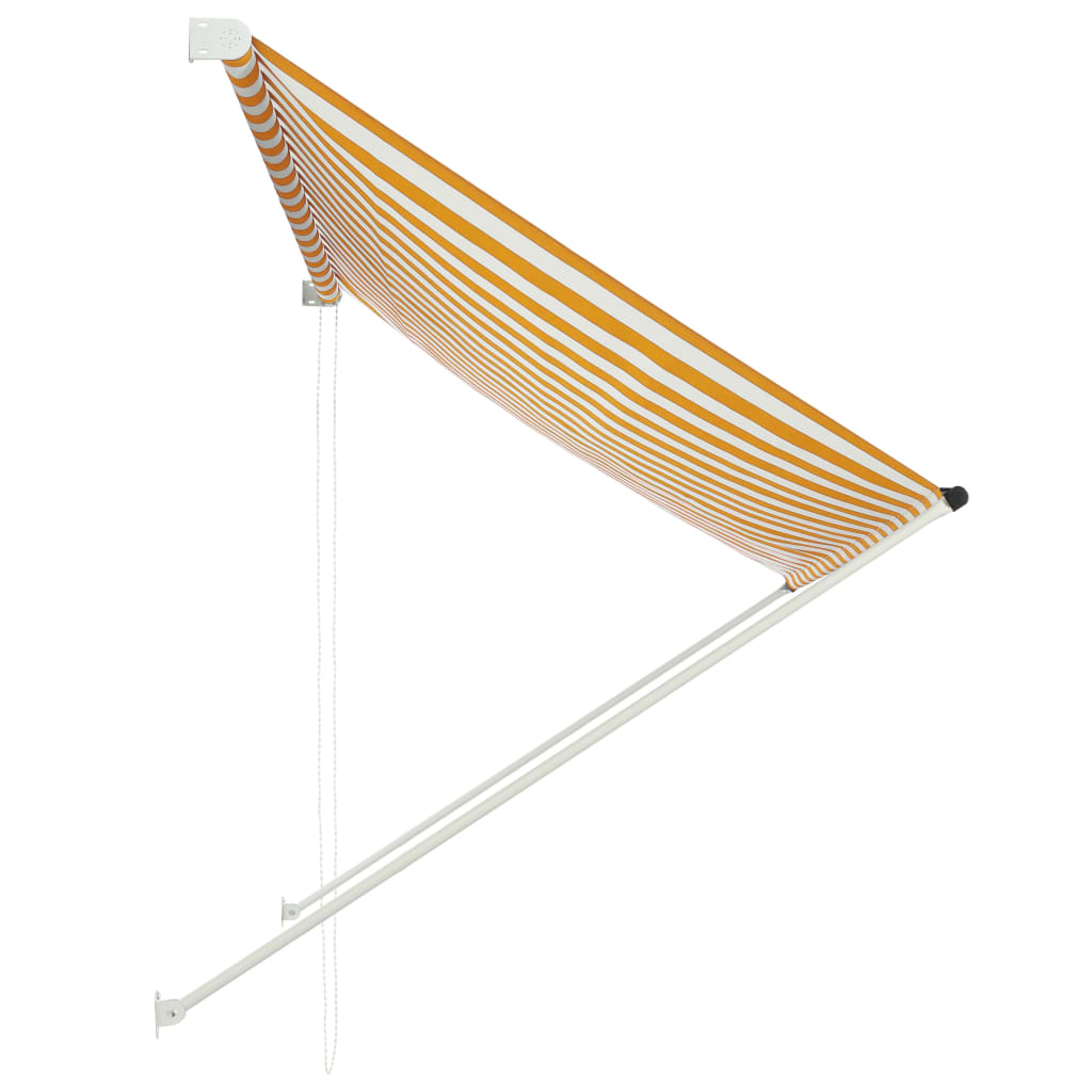 Vidaxl luifel ausziehbar 200x150 cm gelb und weiß