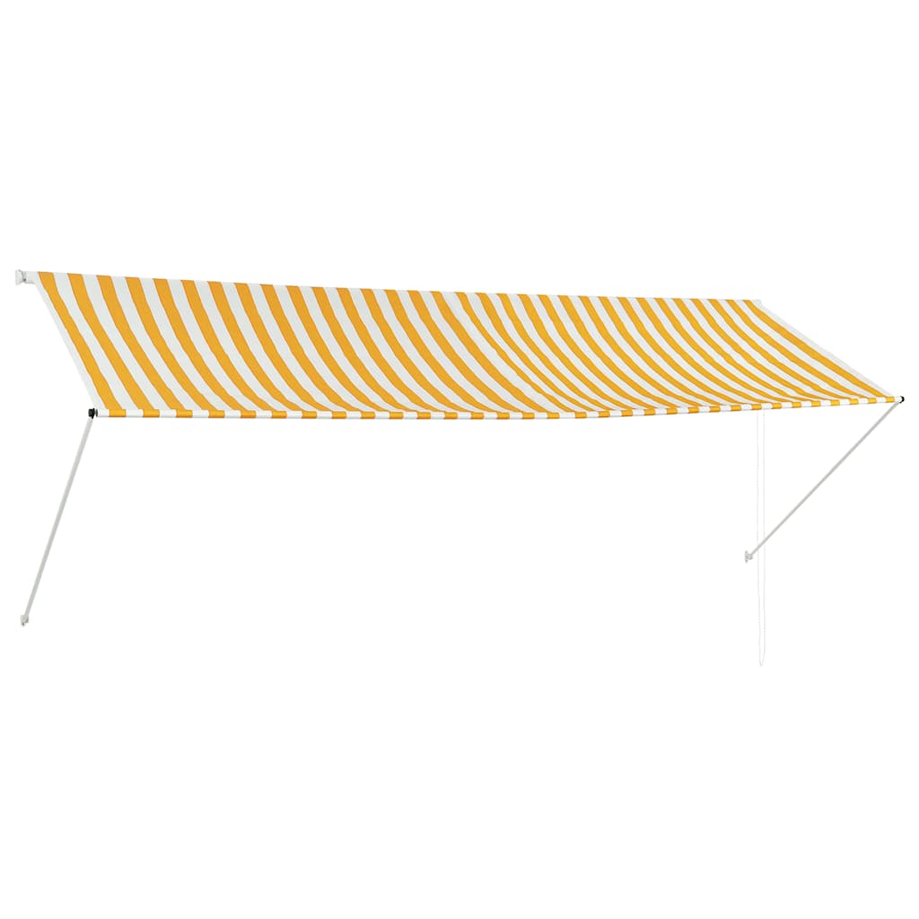 Vidaxl luifel ausziehbar 350x150 cm gelb und weiß