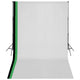 Vidaxl Photo Studio -Set mit 3 Baumwollhintergrund und Rahmen 3x5 m
