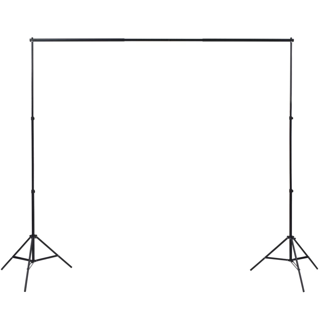 Vidaxl Photo Studio Set mit 3 Baumwollhintergrund und Rahmen 3x6 m