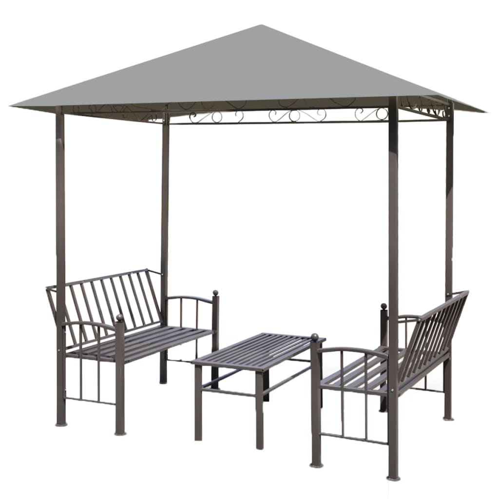 Vidaxl Gartenpavillon mit Tisch und Bänken 2,5 x 1,5 x 2,4 m Anthrazit