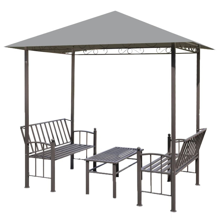 Vidaxl Gartenpavillon mit Tisch und Bänken 2,5 x 1,5 x 2,4 m Anthrazit