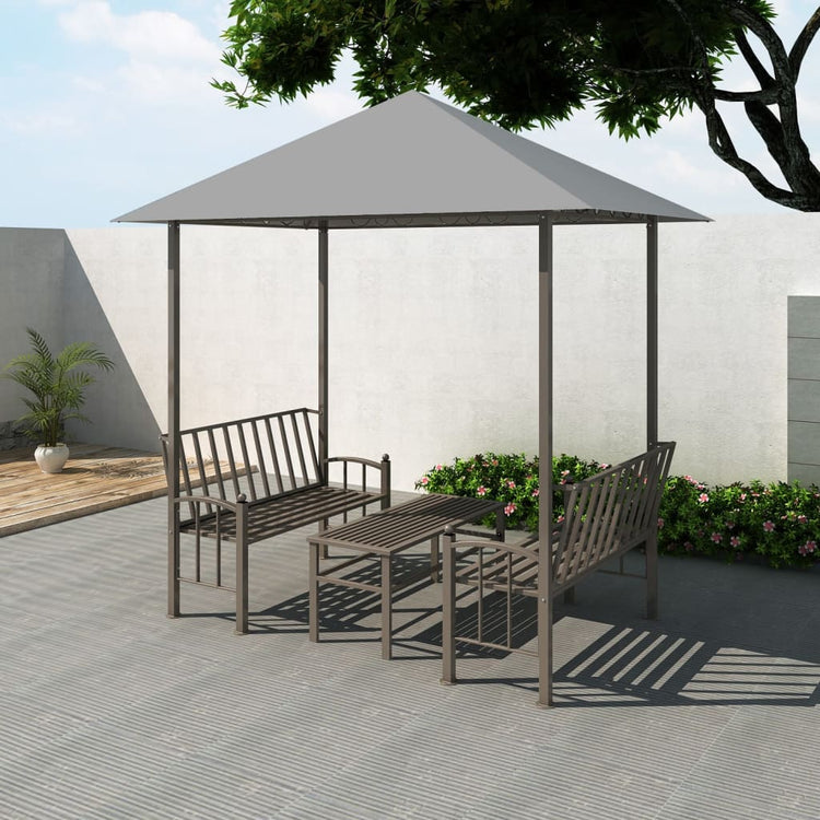 Vidaxl Gartenpavillon mit Tisch und Bänken 2,5 x 1,5 x 2,4 m Anthrazit
