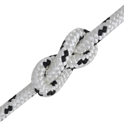Vidaxl -Bootseil geflochten 8 mm 250 m Polyesterweiß