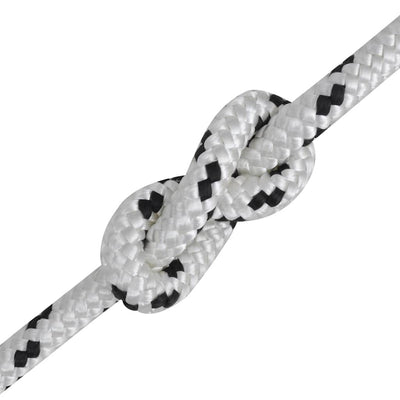 Vidaxl -Bootseil geflochten 8 mm 500 m Polyesterweiß